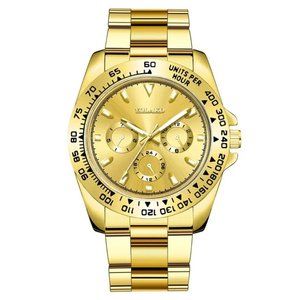 Yolako Mens Quartz Movement Chronograph Dial Designer Oyster Watch